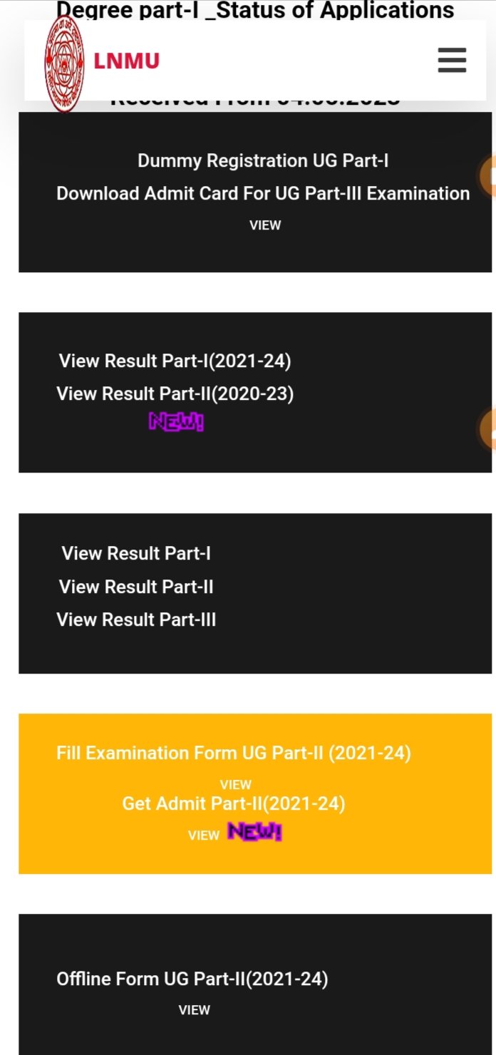 Lnmu Part 3 Results 2023 Ba Bsc Bcom Part 3 Result Check Link