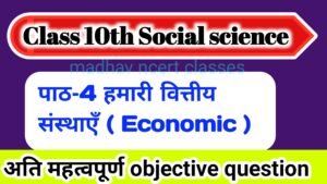 Read more about the article Class 10 ,social science Economic chapter- 4 हमारी वित्तीय संस्थाएं सभी महत्वपूर्ण ऑब्जेक्टिव प्रश्न,