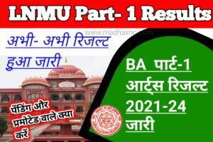 Read more about the article LNMU BA part-1 Arts Results declared 2023
